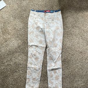 Anthropologie Floral Crop Pants